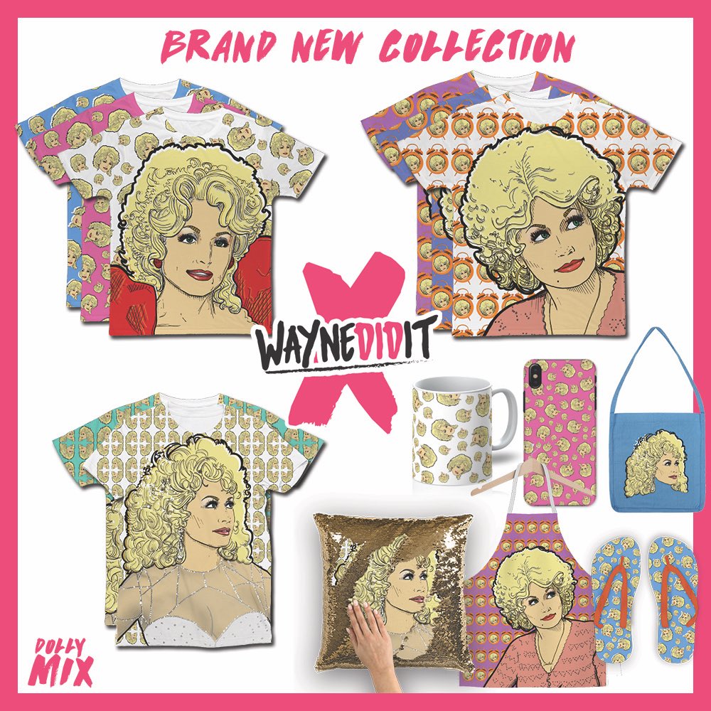 BingeDesigns's tweet photo. We are SO excited to announce our newest collab! We have teamed up with the incredible @waynedidit and have taken his beautiful illustrations and BINGED them. Long live Dolly! On sale now!https://t.co/Fzh5OOPUsG #Dollyparton #BingeX https://t.co/EH7X7Jq63k