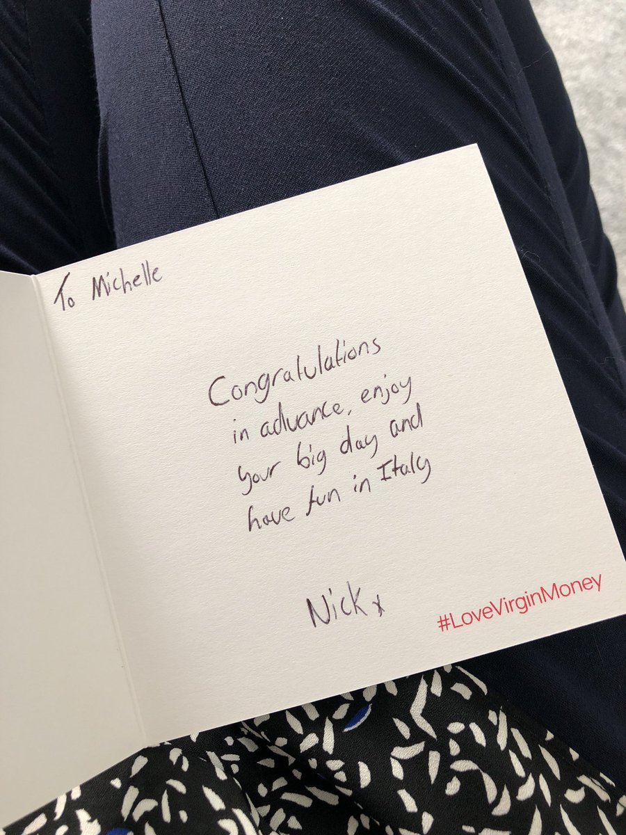 ItsMeShellll's tweet image. Cute little card from @VirginMoney has made my day 😂 Thanks Nick!