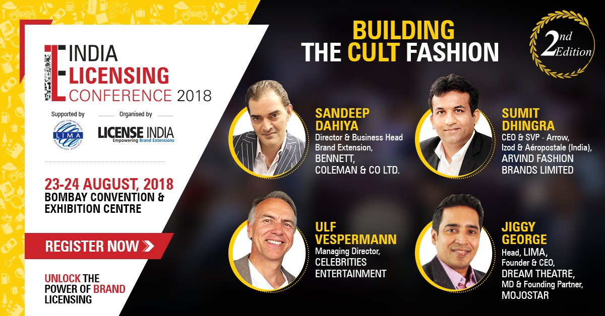 indialicensexpo's tweet photo. Know how to get your Fashion label off the ground in record time from the experts at #ILE2018! Register at https://t.co/wYZhHjTX4a
@dhingrasumit @IZOD @Jiggygeorge @mojostarbrands @DreamTheatreL 
#LicensingCanHelp #NoFakes #BrandLicensingIndia #ContentLicensing https://t.co/bioQOXhMkm