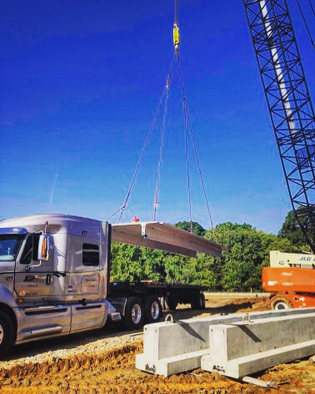 Company driver, Vinnie Reiman, getting unloaded in Concord, NC today. #flatbed #trucking