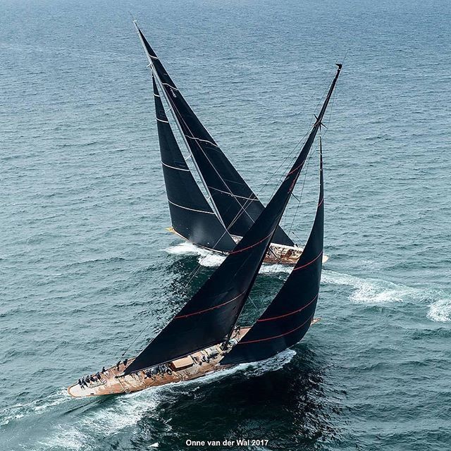 Repost @boatinternational The opening day of the first ever J Class World Championship was spectacular – filled with intense competition and thrilling action. The event is being held on the waters of Newport, Rhode Island where J Class yachts made their #AmericasCup debut wa…