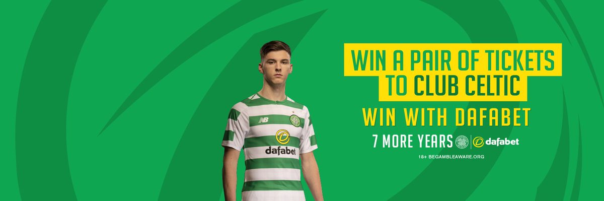 🎁WIN one of 7️⃣pairs of tickets to experience Club Celtic for an #SPFL home match (excludes Rangers) To enter simply:
✅Follow both <a href="/Dafabet/">Dafabet</a> and <a href="/CelticFC/">Celtic Football Club</a> on Twitter 
🔁RT this tweet
⏳Comp closes at 6pm, 7 Aug.  
🔞+ only. T&amp;C’s apply: dafa.io/club-celtic