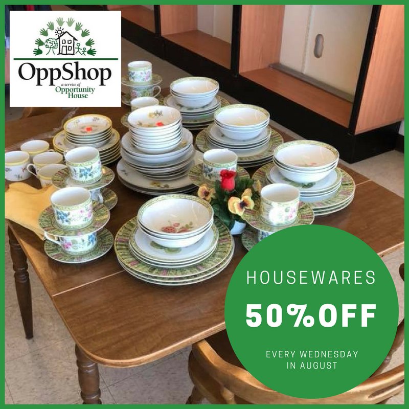 OH_OppShop's tweet photo. #ShopOppShop for all your kitchen needs. Receive 50% off your houseware purchases every Wednesday in August! https://t.co/EmBrVLvi9b