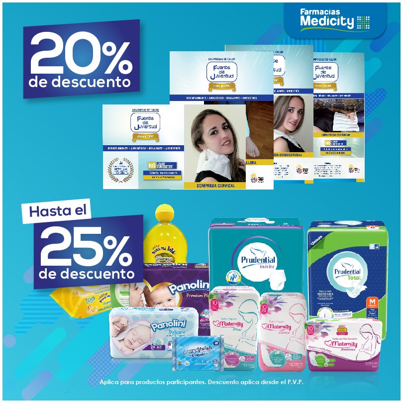 MedicityEc's tweet photo. Aprovecha nuestra #SemanaDeDescuento del 6 al 12 de agosto 2018. Adquiere tus productos favoritos de estas marcas a un gran precio: Fuente Natural, Mishá, Muxelix, Ton Was, Unilever, Zaimella. https://t.co/x1oenj0JpN