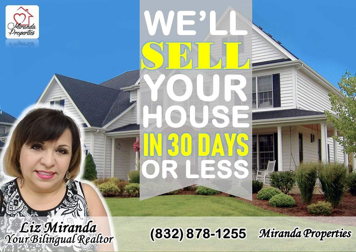 Check out our Listings!
For a Personal Tour!
Call me directly at (832) 878-1255
Liz Miranda, Broker
Your Bilingual Realtor
Miranda Properties

#DRHortonHomes #RanchoVerde #hispanicrealtor #hispanichomeowner #homesale #milliondollarlisting #homeinspection #MirandaProperties