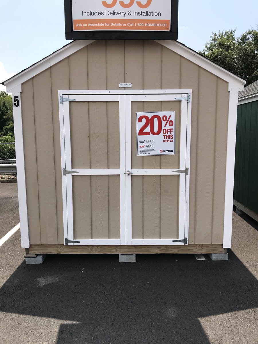 OffTheGridRVA's tweet photo. Need #backyard #storage in #ColonialHeights - get out to #HomeDepot no.4633 (2600 Conduit Rd) to get this 8x10 for less than $2k delivered.
#GetTuff
#TuffShed 
#RVA #Richmond #Virginia 
#OTG #Construction https://t.co/66E6xHWRiH