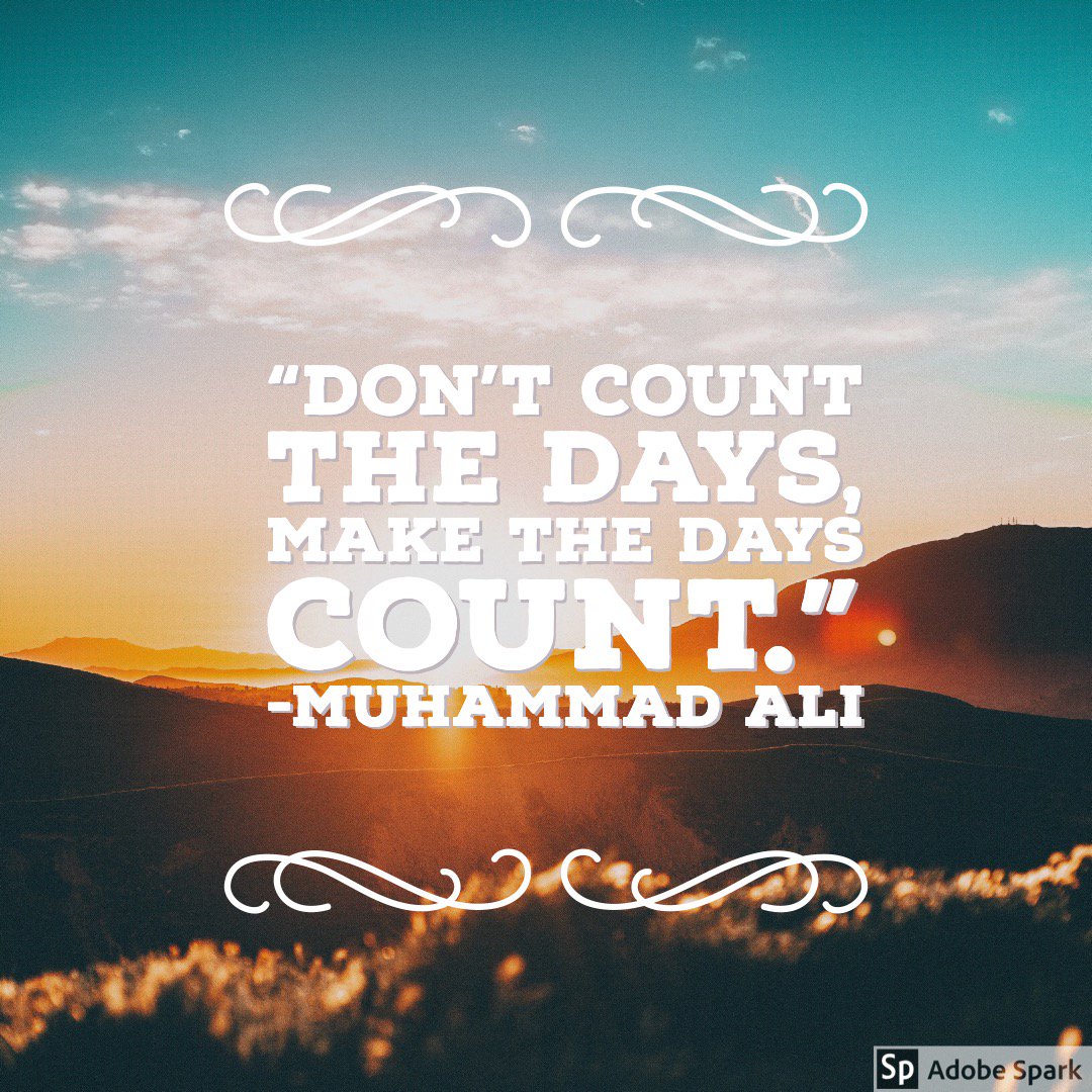 remaxconnect614's tweet photo. Quote of the day!! “Don’t count the days, make the days count” -Muhammad Ali #teamremax #remaxconnection #columbus #remax #topproducer #gahanna #buying #selling #investing #property #4sale2sold #broker #brokerage #bestbrokerage #home #homesale #quoteoftheday #realtor #realty https://t.co/ZLO3r1uBnJ