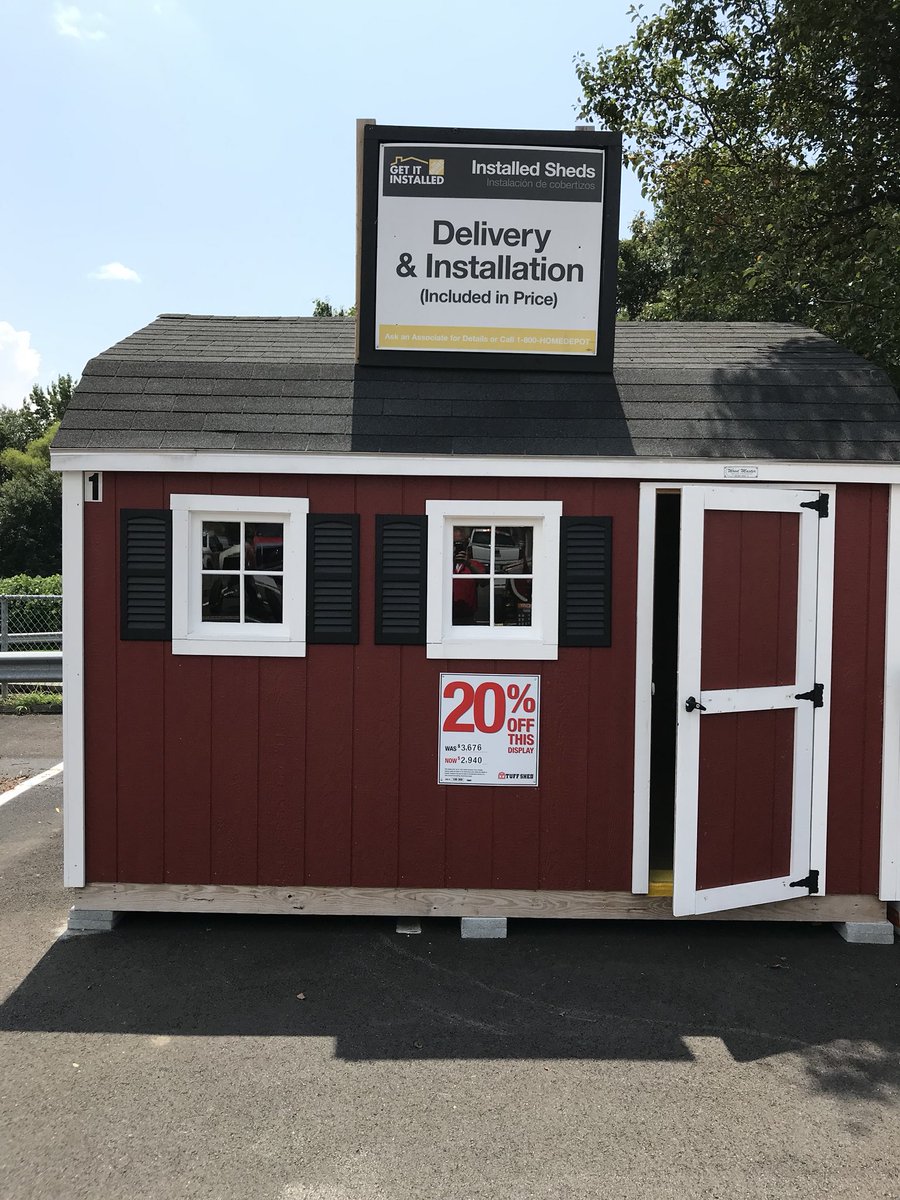 OffTheGridRVA's tweet photo. Get 20% prebuilt AND delivered 8x12 #backyard #shed for less than $3k 
Only 1 this style left at #HomeDepot no.4633 (2600 Conduit Rd) in #ColonialHeights 
#construcion 
#RVA #Richmond #Virginia https://t.co/XJmcnlpf75