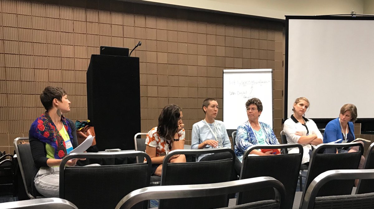 JPurren's tweet photo. Great discussion re “Demystifying the Media” with #ESA2018 WK15 panel, incl. how to pitch your sci story, how to ‘manage’ the way you’re quoted by journalists, whose job is it to find the “so what” of your sci/research? #EngageESA #ESASciComm @ESA_org @commnatural @drsrbayer https://t.co/lGtFXb5t8k