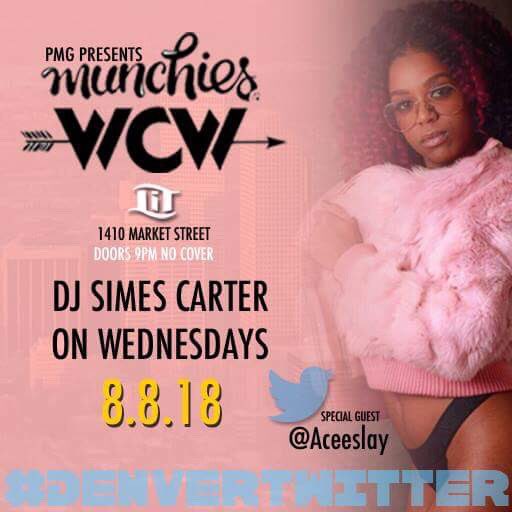 46CHOPPA's tweet photo. #DenverTwitter y’all come out and show the city some love! We got the lovely @Aceeslay blessing us with her presence! S/O @YakknoChaser @ToneSkarfo
#PMGPresents #MunchiesWCW #DJSimesCarter 🎶🔥
This Wednesday!! https://t.co/rs1pz2EQnF https://t.co/8FpBbItOjn