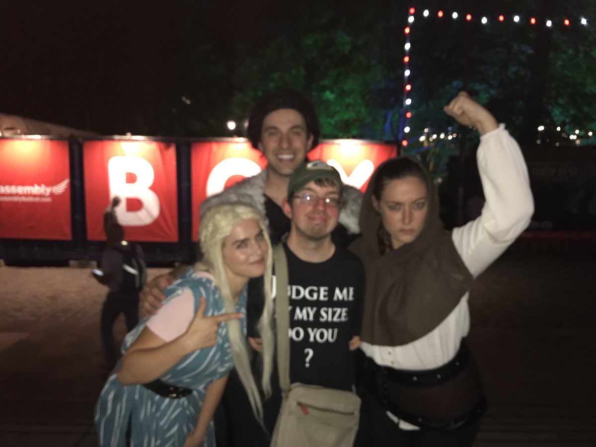 Much to my delight seeing <a href="/Thronesmusical/">Thrones! The Musical</a> at #EdFringe18 and getting my photo after with the cast. Having the songs on iTunes had me singing along the whole show 😂 #thronesmusical #khaleesi