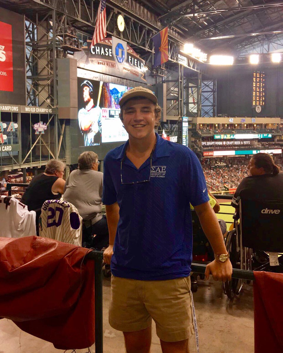 Our president enjoying the Diamondbacks game while at the 83rd John O. Moseley Leadership School in Phoenix, AZ. ΦΑ!
