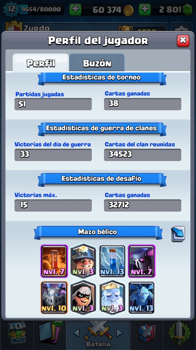 Busco equipo competitivo de Clash Royale mi nombre es Ulises; si es necesario hacer pruebas adelante, muchas gracias #ClashRoyale