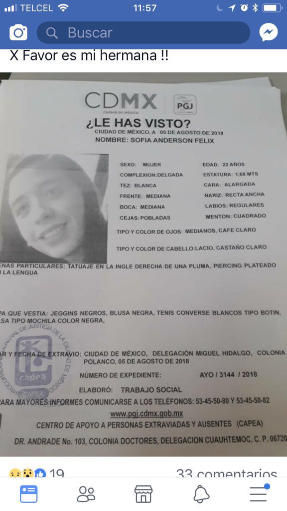 aleinzunzap's tweet photo. Es sobrina de persona conocida. Si puedes compartir por favor... https://t.co/PfImjF4PP2