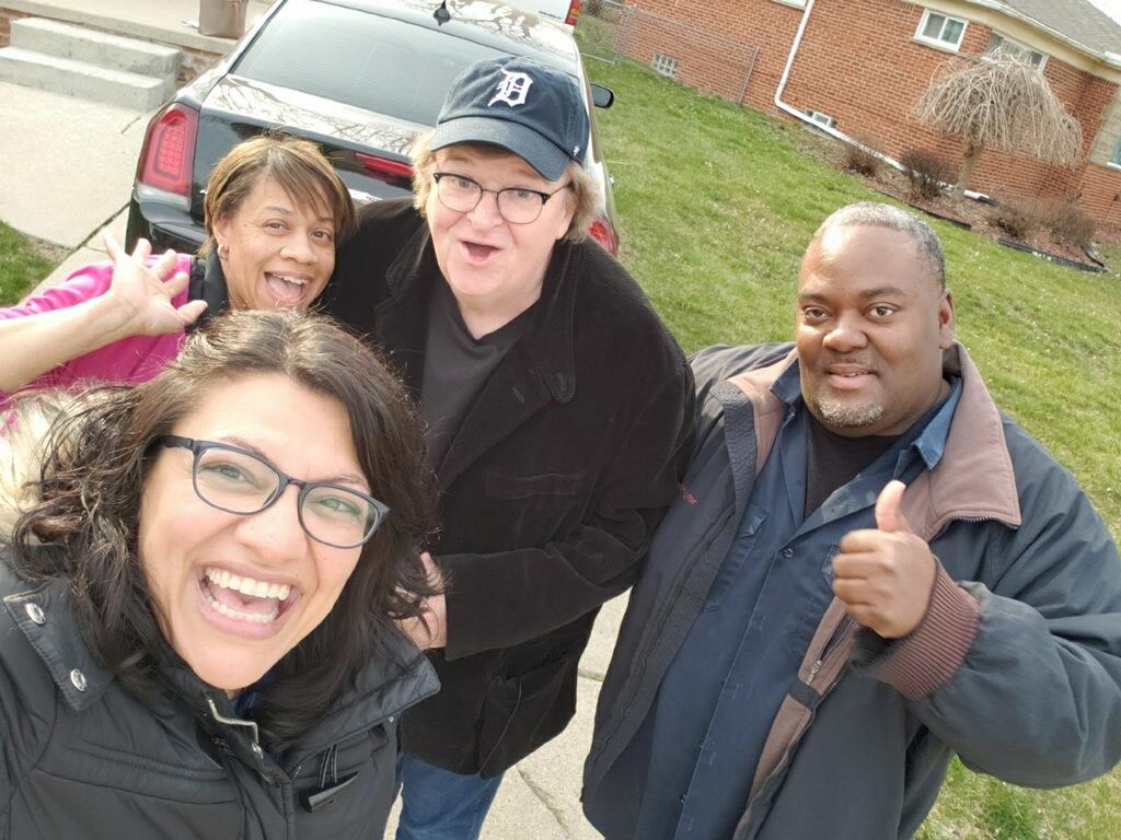 My friend <a href="/MMFlint/">Michael Moore</a> knows I'll go to Washington and fight like hell for the working families of the 13th district.  Listen to the man with the bullhorn - who joined me to knock doors in Redford earlier this year - and vote TOMORROW! 

Info: michigan.gov/vote