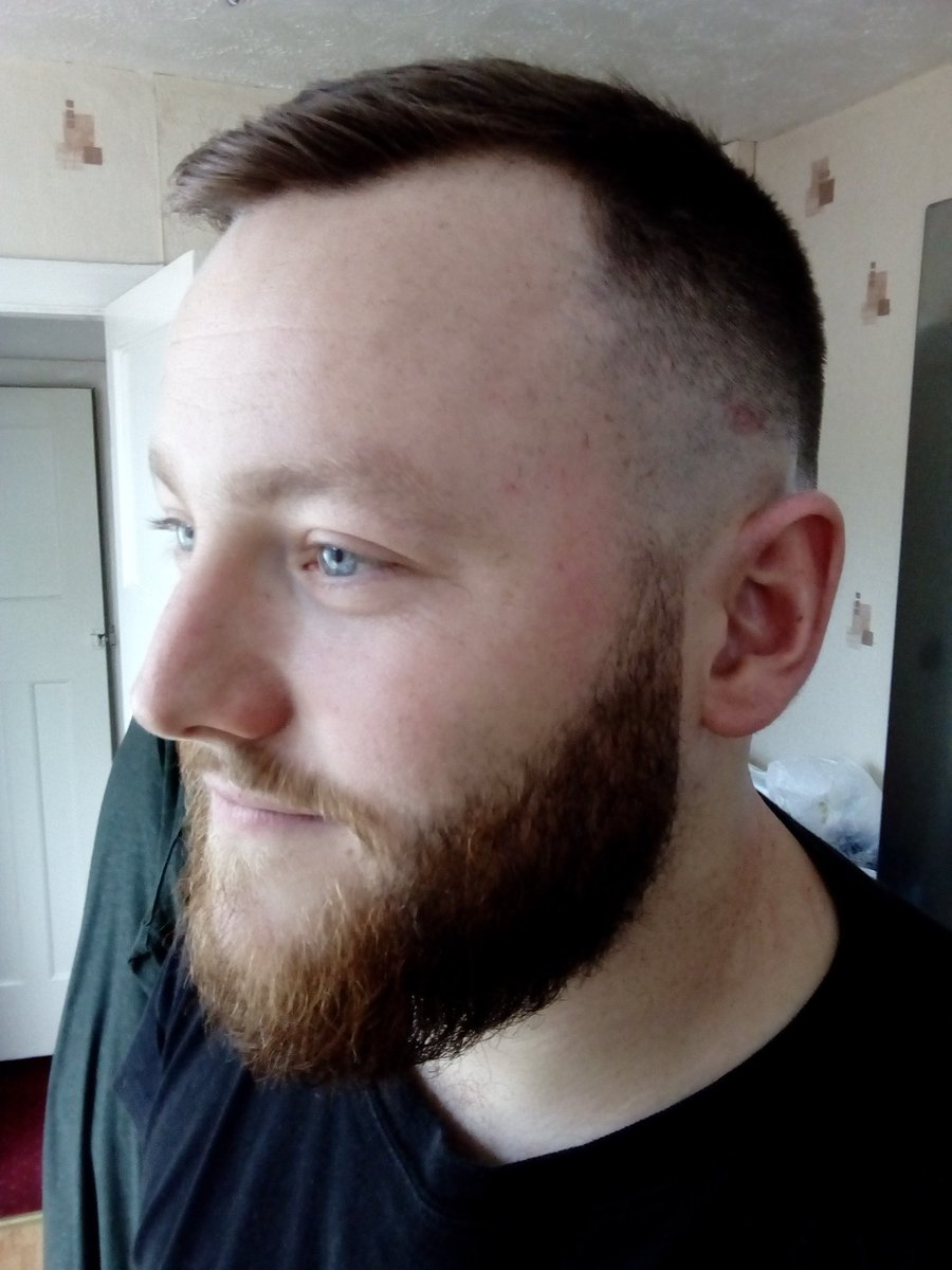 Nickfaganbarber's tweet photo. Matty came in for THE WORKS ! today. I'm talking cut throat skin fade, I'm talking all scissor bead trim I'm talking EVERYTHING ! #haircut #hairstyle #hairstyles #hair #hairdo #barberuk #barbershop #barber #barberlife #barbering #skinfades #skinfade #cutthroat #straightrazor https://t.co/Lu28kanlFB