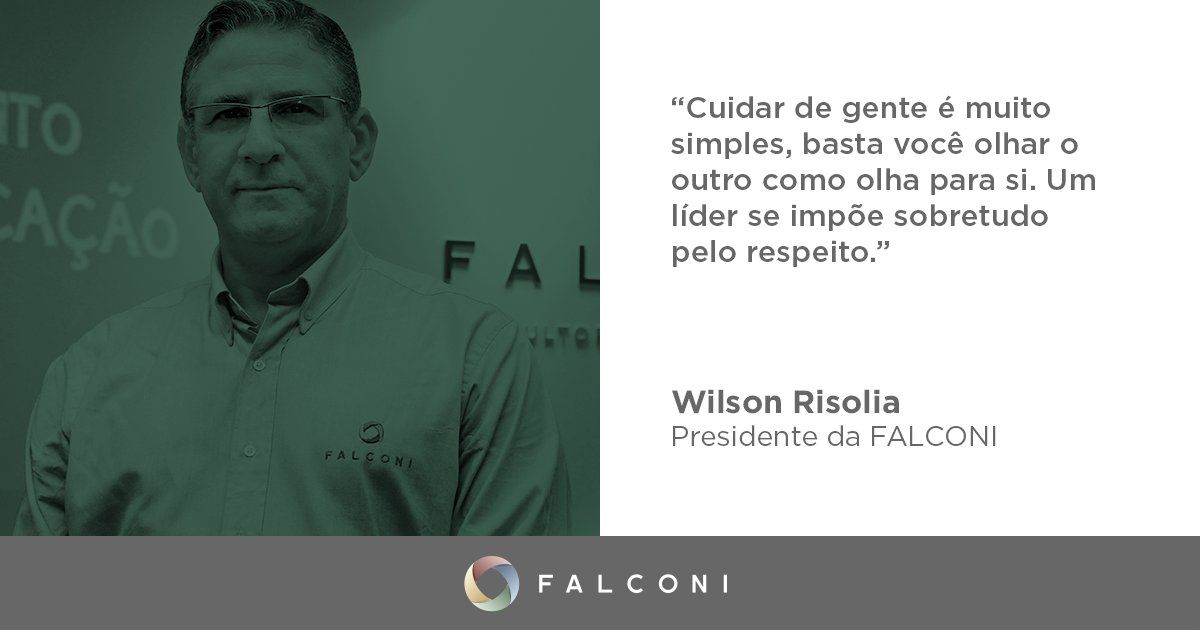 Cuidar de Gente é um valor da FALCONI. Falando sobre ele, o nosso Presidente, Wilson Risolia, refletiu sobre a importância de exercer o amor ao próximo no dia a dia com os colegas de trabalho.