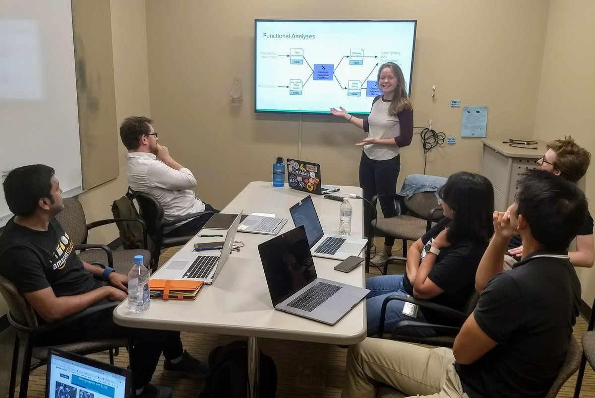 pratikomics's tweet image. @Marie_a_crane from @usegalaxyp presented her summer project on #metatranscriptomics #asaim workflow in #usegalaxy. Merci @bebatut pour votre assistance !