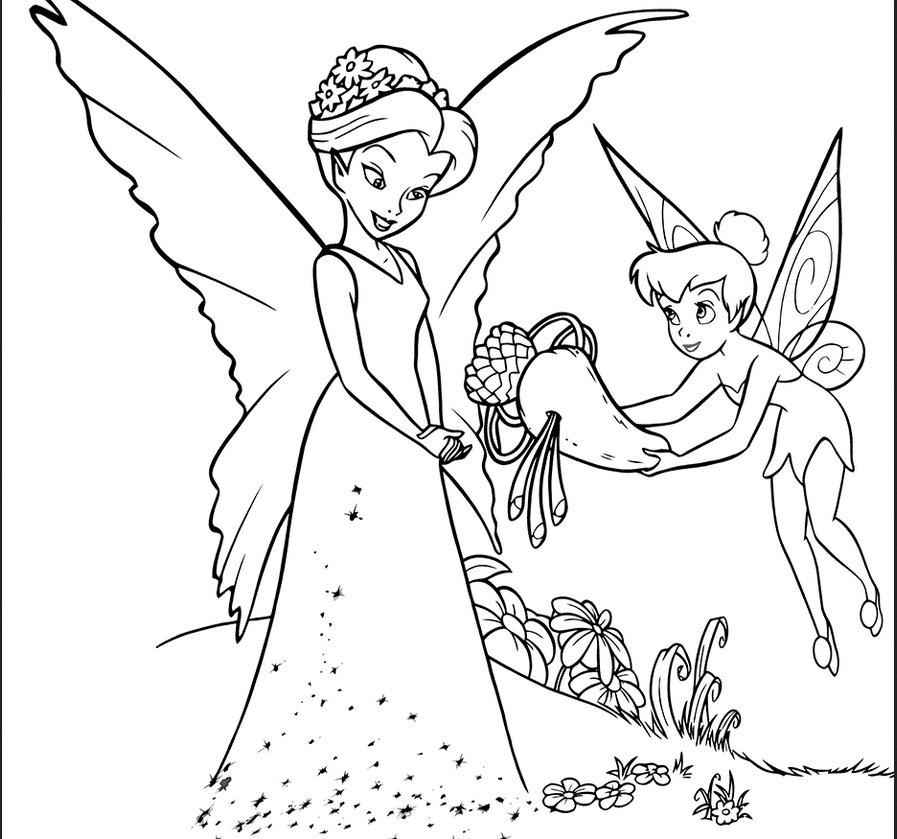 tinkerbell queen clarion coloring pages
