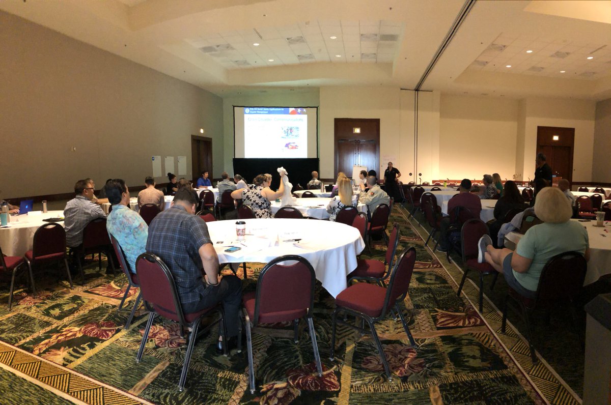 DisasterCTR's tweet photo. Kicking off #PRiMO2018 today by getting our social media learning on! Full course with a great group of attendees!! https://t.co/ej0KK4paKr