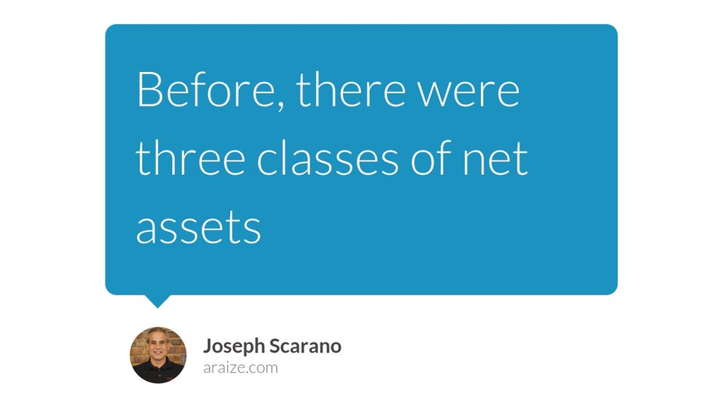 FastFundOnline's tweet photo. "So the new With Donor Restrictions net asset classification combines the two restricted net assets." https://t.co/QqYUMREYkT #Accountability #Accountingsoftwarefornonprofits #FinancialStatement #Donations #NonprofitOrganization #Netassets #BalanceSheet #Nonprofitaccounting https://t.co/Hl78Nc5LlQ