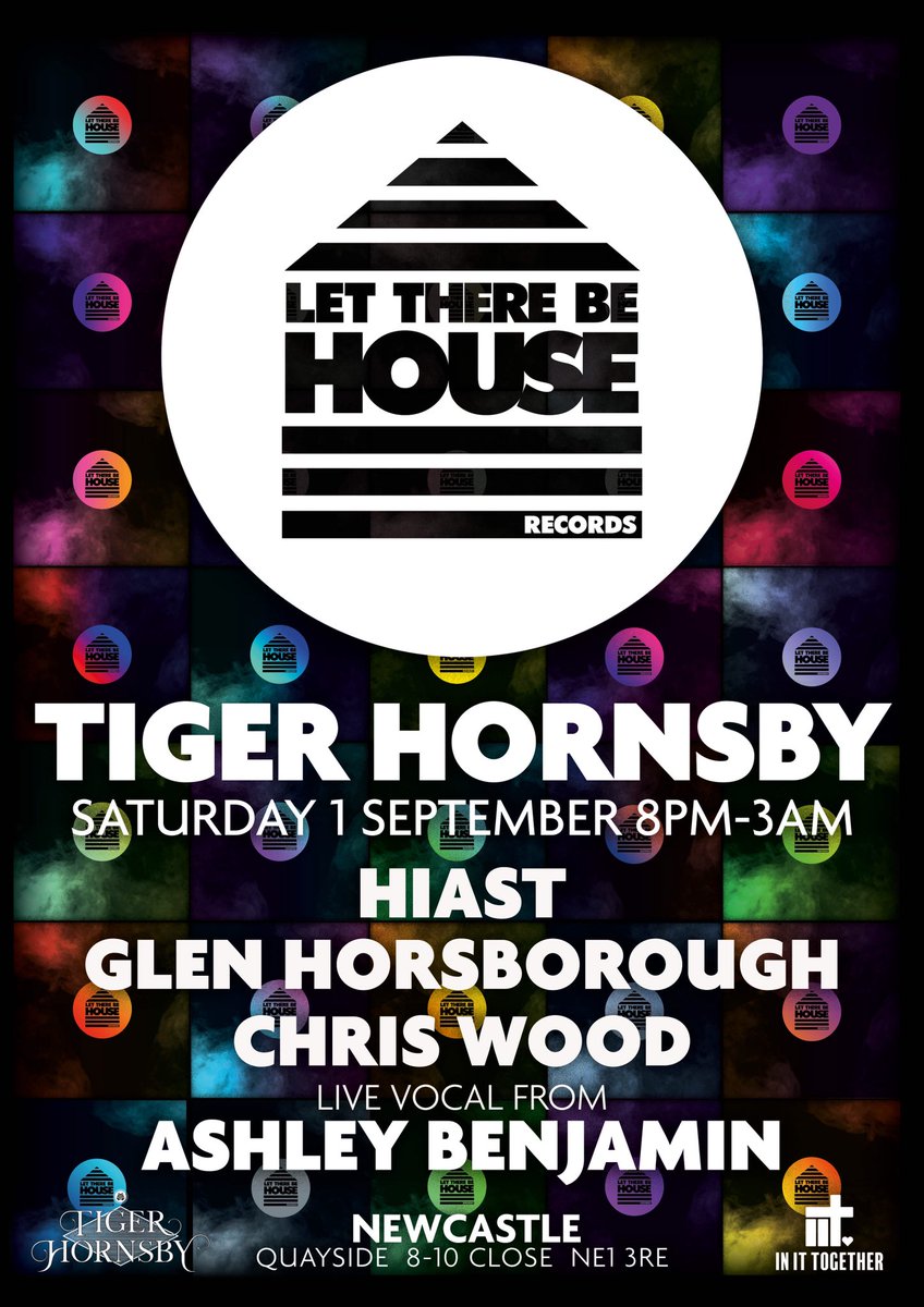 After our mega party in Cardiff at the weekend we return to the North East on the 1st of September! 

Get this one in your diary 📚

<a href="/TigerHornsby/">Tiger Hornsby</a> on Newcastle’s Quayside - PARTY TIME 🎊

<a href="/HiastUK/">Hiast</a> <a href="/GlenHorsborough/">Glen Horsborough</a> <a href="/ashleybenjamin/">ashleybenjamin</a>