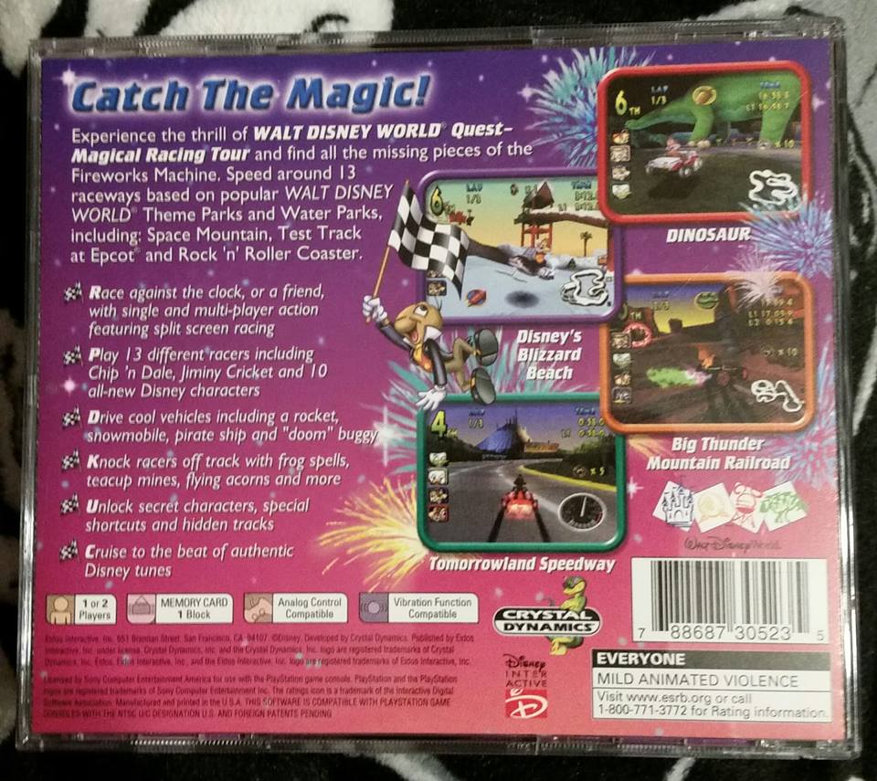 GC_GrowWithUs's tweet photo. For #PS1day it's #WDWorld Quest: Magical Racing Tour where players compete in races on tracks such as the #HauntedMansion, #PiratesOfTheCaribbean, #SpaceMountain and #BigThunderMountain to acquire missing parts for the park's fireworks machine.
#WPUGamers #GamersUnite #PS1 https://t.co/1HZiJ7HeUL