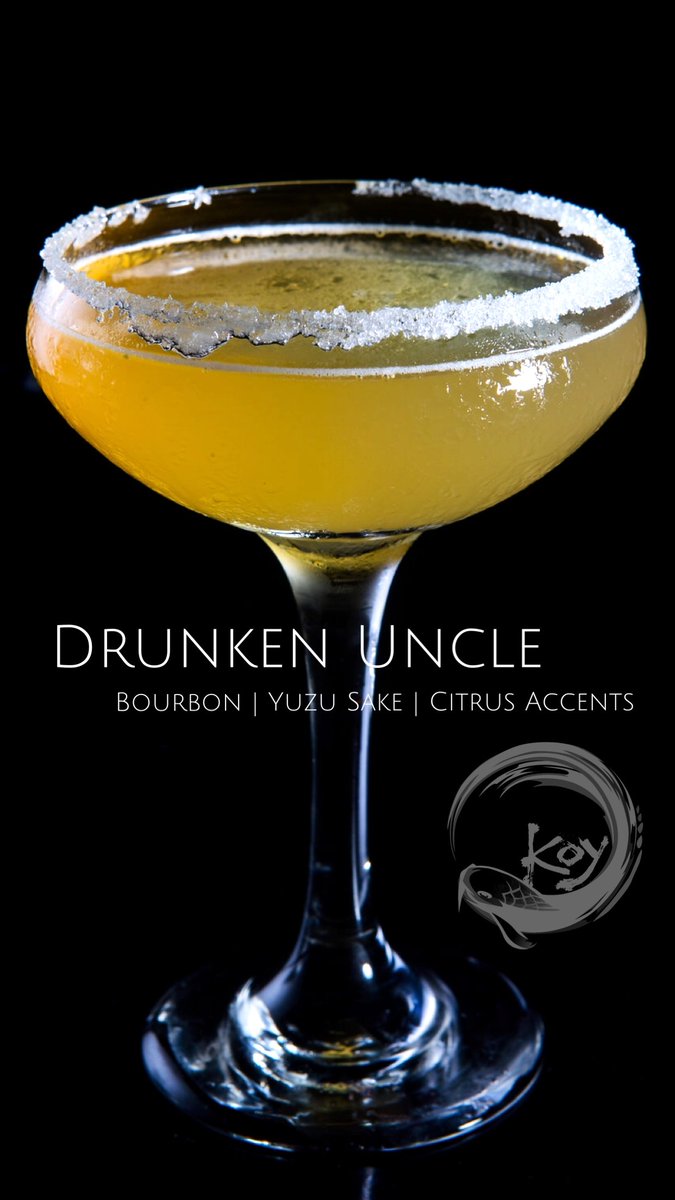 You either are or you aren’t, but that doesn’t mean it should stop you from trying out this delicious drink for the summer. Featuring the “Drunken Uncle” — Made with Bulleit Bourbon, Japanese Yuzu Sake, Grapefruit Bitters, Citrus Accents and a sugar rim. 🍸🥃