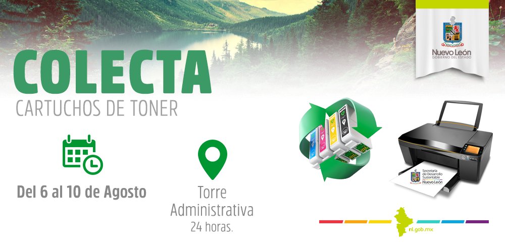 ¿Tienes cartuchos vacíos de tinta y toner y no sabes dónde tirarlos? Te invitamos a que los traigas a la 📍Torre Administrativa del 6 al 12 de agosto para reciclarlos y contribuir así con el medio ambiente  ♻️  ¡Te esperamos!