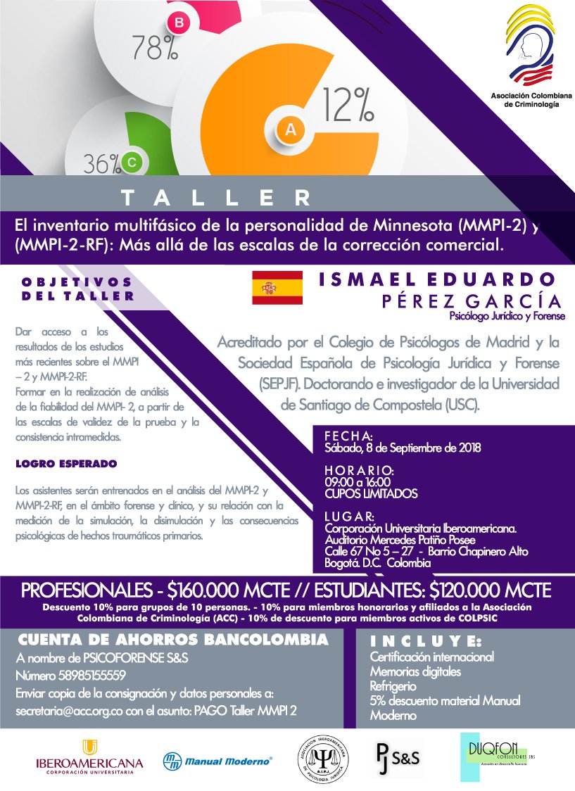 manualmodernoco's tweet image. Estamos a un poco más de un mes de este importante taller, no olvides inscribirte.
#MMPI2 #Psicologia #EvaluacionPsicologica #personalidad