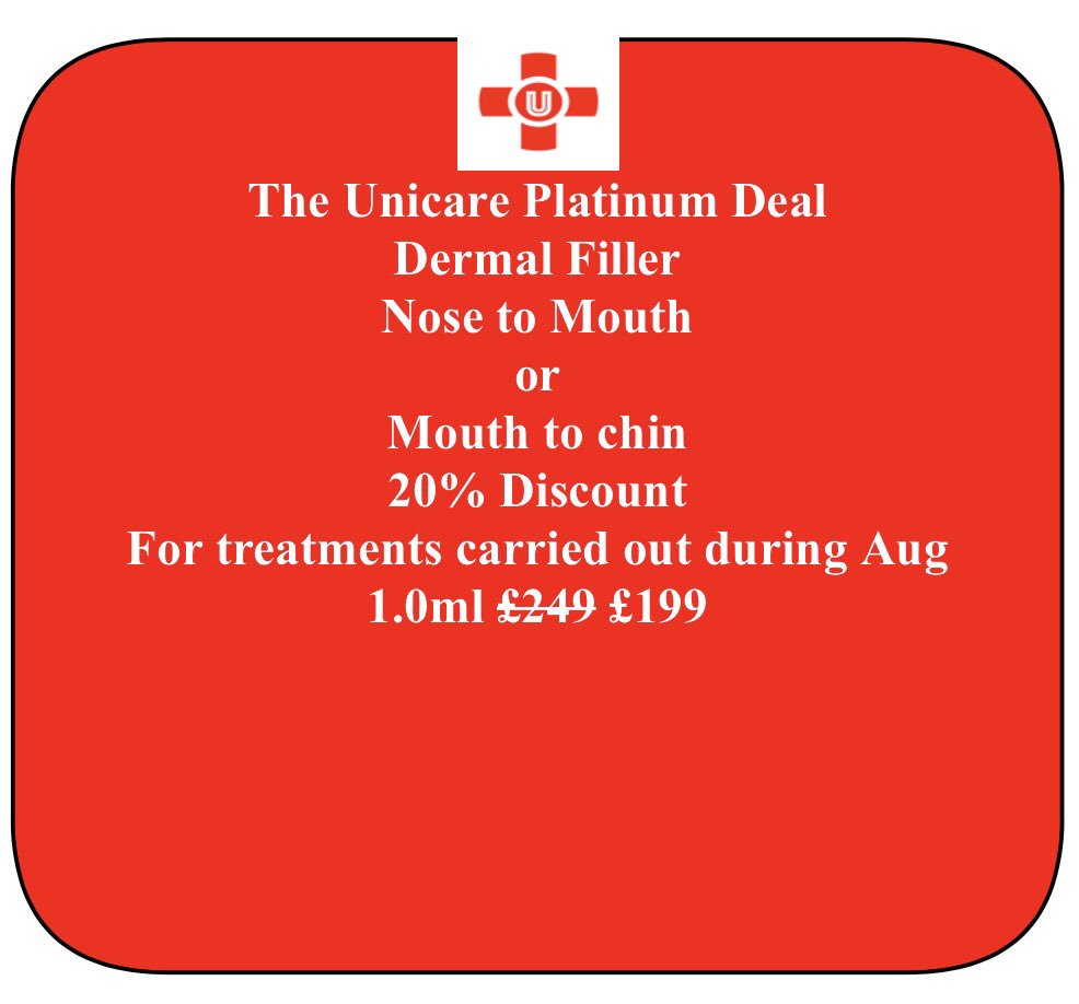 August #dermalfiller <a href="/UnicareGroup/">The Unicare Group</a> call for details or to book 01332 650740 #derby 01283 260270 #burton #BurtonOnTrent #beauty #aesthetics #botox #lookyounger  #derbyshire