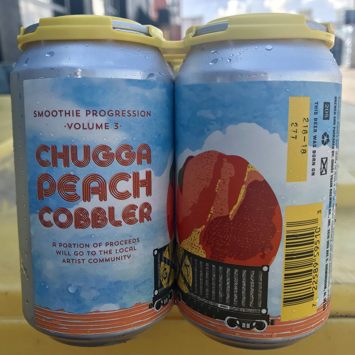 BrewingGhost's tweet image. Chugga Peach Cobbler Smoothie Sour is Volume 3 of the Smoothie Progression. 🍑 This beer was brewed with lactose and spices, and fermented on fresh peaches. It is now available on draft and in six packs in the Ghost Train tasting room.