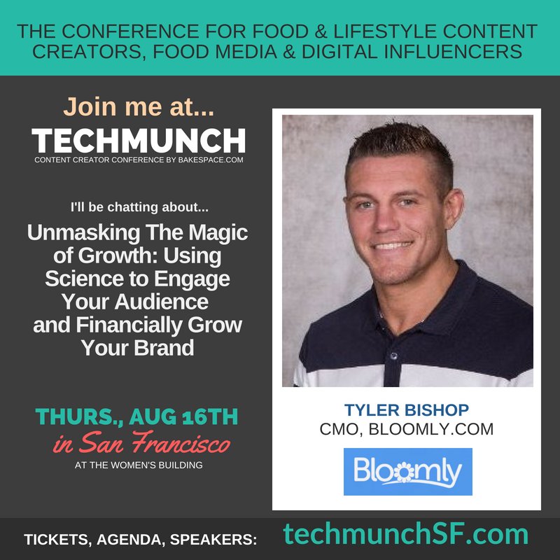 TECHmunchConf's tweet photo. Why is it that some blogs / brands grow and connect with audiences while others seem to constantly battle how to grow and maintain a rabid audience?Join Tyler Bishop of @BloomlyGrows to break down the magic of growth at https://t.co/WFiXbJqJtr #techmunch #contentmarketing https://t.co/WEi4z1Ssxm