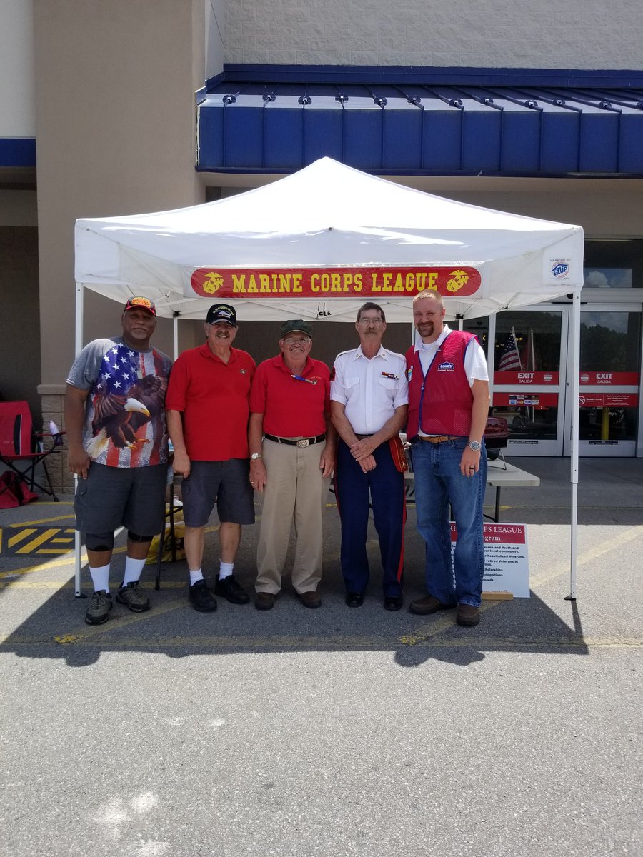 2993Lowes's tweet photo. Thank you to the Marine Corp League for coming out to the store Sat! Perfect day to raise some money! @1280Market @2993Lowes https://t.co/DpM1fau0uj
