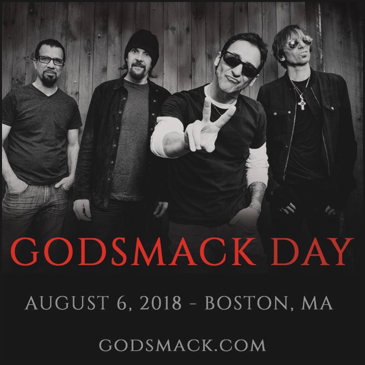 godsmack's tweet photo. HAPPY #GODSMACKDAY 2018 !! Yes, it was officially declared by the mayor of Boston a few years back.. Aug 6 is indeed Godsmack Day, pretty kick ass huh!? Let us know how are you celebrating!
#godsmack #gs2018 #whenlegendsrise #boston #bostonstrong #ma https://t.co/vi8Is45RmW