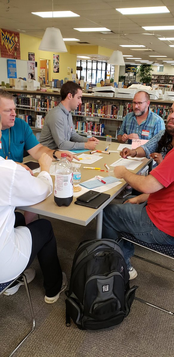 BrookBennett7's tweet photo. First day back for teachers and they were troopers through 7 hours of PD. #rghs2018 https://t.co/kghKa8N3px