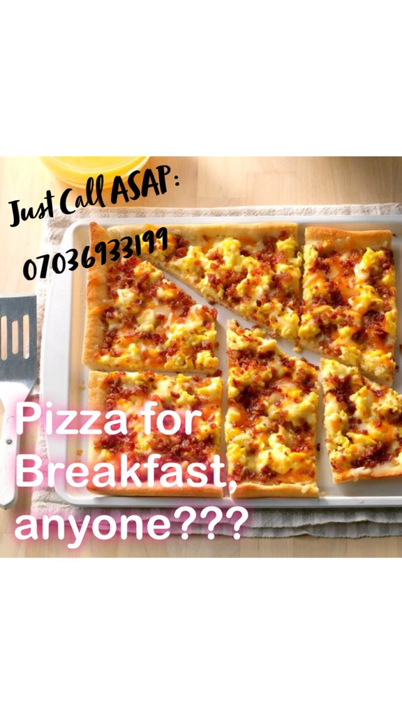hajjii__a's tweet photo. Who is in for a pizza breakfast? Call 07036933199 or whatsapp 08035147341 or Send DM’s right away to book for orders against tomorow morning.
#hajjispizzapallazo #pizzapallazo https://t.co/Uexlo3Gzdd