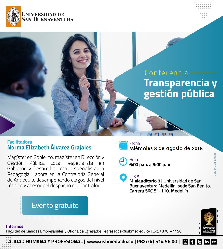 USBmed's tweet photo. Que el miércoles no te coja sin programarte. Te invitamos a esta interesante conferencia que realiza la Facultad de Ciencias Empresariales y @EgresadosUSBMed. #EventosUSBMed

Inscripciones 👉https://t.co/6SUIszq27C https://t.co/G462eLSvu2