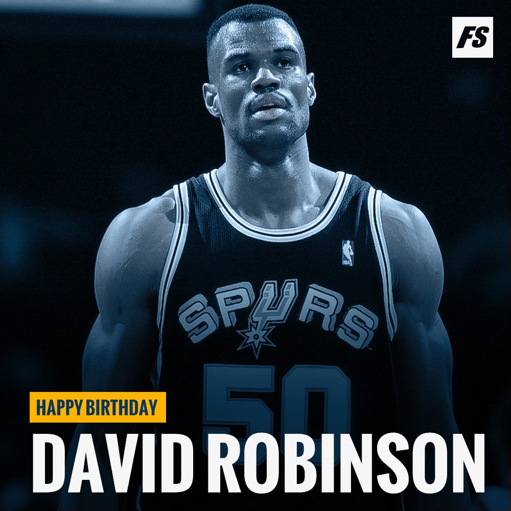 Happy birthday to former center for the San Antonio Spurs - David Robinson!  