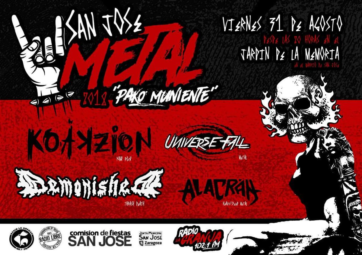 Siguiente bolo!  31 de agosto en Zaragoza, os esperamos!!!