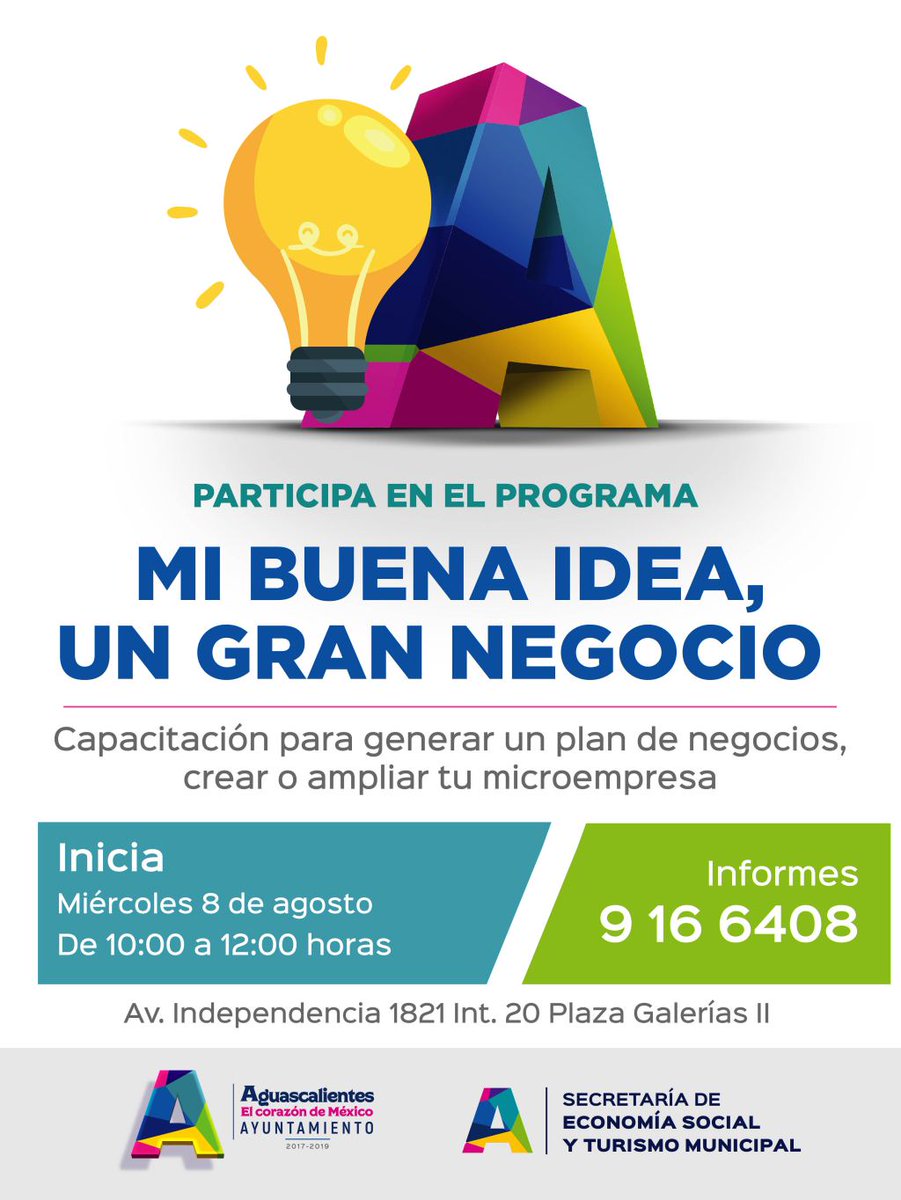 ccradiomx's tweet photo. MUNICIPIO DE AGUASCALIENTES CONVOCA A EMPRENDEDORES A PARTICIPAR EN EL  PROGRAMA “MI BUENA IDEA, UN GRAN NEGOCIO” https://t.co/ju1g91oZU3 https://t.co/7sDRwSmK8o