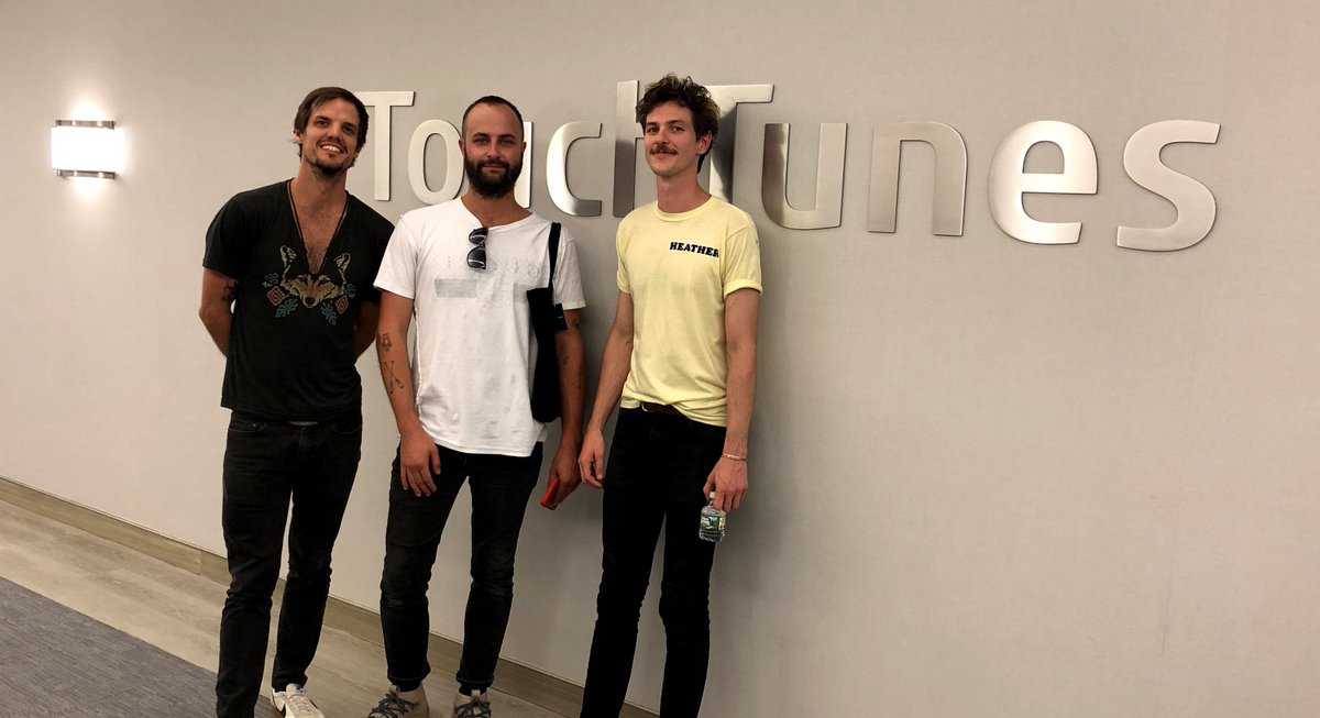 TouchTunes's tweet photo. We โค๏ธ @Houndmouth! Thanks for hanging out guys. #Houndmouth #GoldenAge #ThisParty #ModernLove https://t.co/x0GfCQpxIF