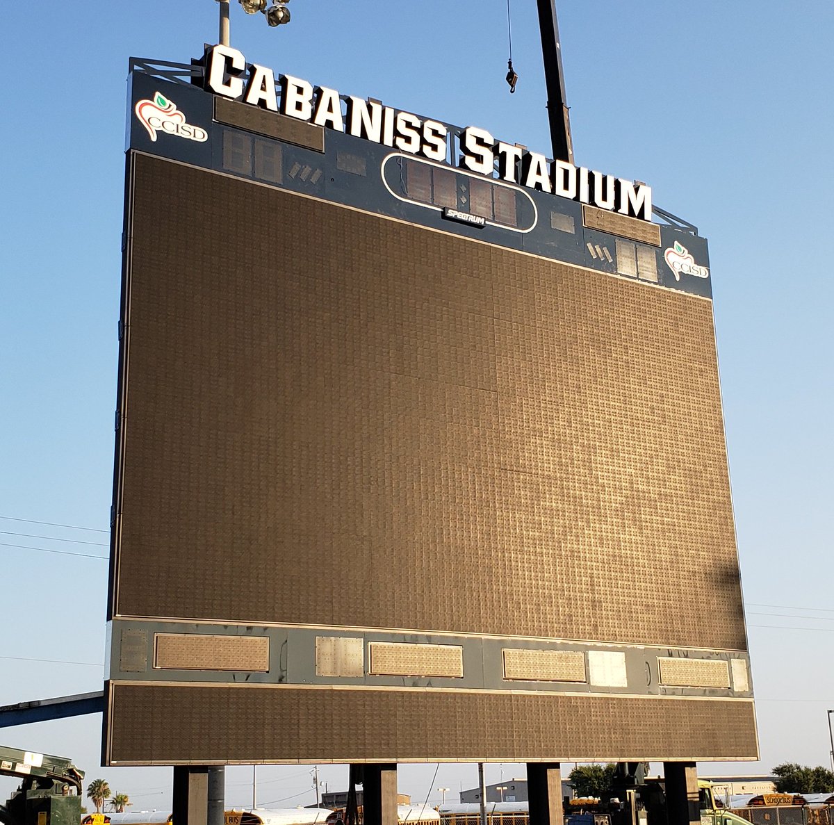 Have we mentioned that we also manufacture and install video displays? Thank you Corpus Christi ISD for the Opportunity! #HighSchoolfootball #Buccaneer #Cabaniss #footballseason