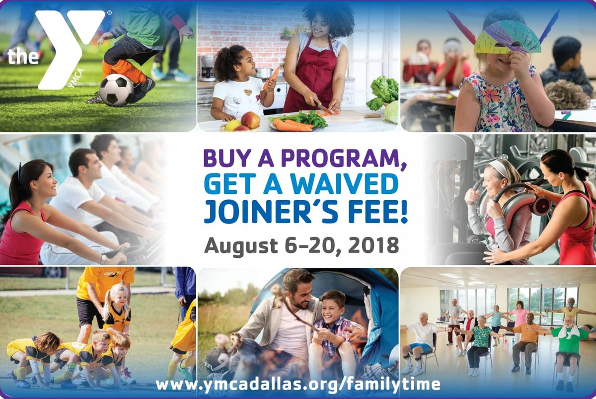 Plano Family YMCA (@plano_ymca) on Twitter photo For a limited time in August, you can join the YMCA for FREE when you buy a program!
Just in time for all of the great fall programs we offer! Sports, Preschool, Adventure Guides, Personal Training....we've got something for everyone!
Don't miss out on this great opportunity! For a limited time in August, you can join the YMCA for FREE when you buy a program!
Just in time for all of the great fall programs we offer! Sports, Preschool, Adventure Guides, Personal Training....we've got something for everyone!
Don't miss out on this great opportunity!