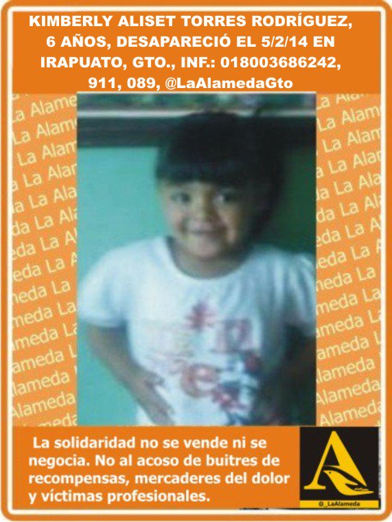 #Tebuscamos Kimberly Torres Rodríguez, 2 años, 5/2/14 #Irapuato #Guanajuato #911 <a href="/LaAlamedaGto/">LaAlamedaGuanajuato</a>