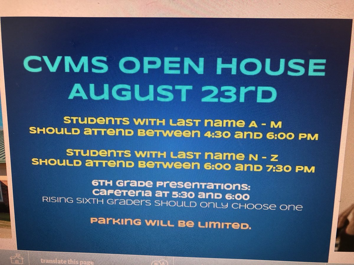 Mark your calendars for our 2018–19 Open House!  Please note the details below concerning which time to attend.  Rising 6th graders, please plan to attend one of the presentations in our cafeteria.  We look forward to seeing our students and parents on August 23!