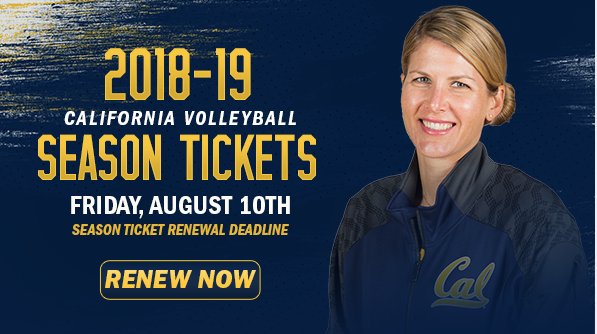🚨To all <a href="/CalVolleyball/">Cal Volleyball</a> season ticket members. A reminder that only 5⃣ days remain to renew your season tickets! 🚨

#EarnIt 🐻🏐

🎟 » calbea.rs/2xqXBse