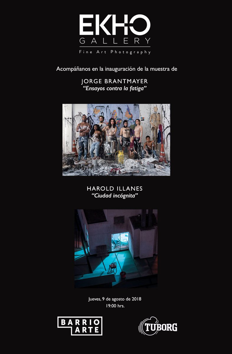 ekhogallery's tweet photo. Junto con nuestros amigos de #explorabarrioarte y #exploracontuborg, queremos invitarte a la inauguraciónla muestra de Jorge Brantmayer &amp; Jarold Illanes este jueves 09 de agosto de 2018 a las 19:00 hrs. 

¡Te esperamos! https://t.co/nUXnvG8EqK