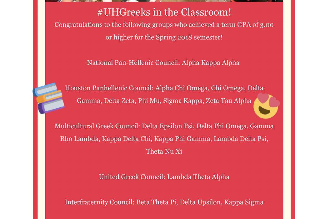 We are still on cloud nine that ALL 7 OF OUR CHAPTERS MADE 3.0s or higher !!!