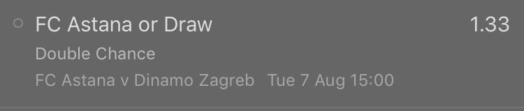 S1Tips's tweet image. Safer option for the Astana game            And also a safer option for the BATE game. Pick for the Benfica game also included